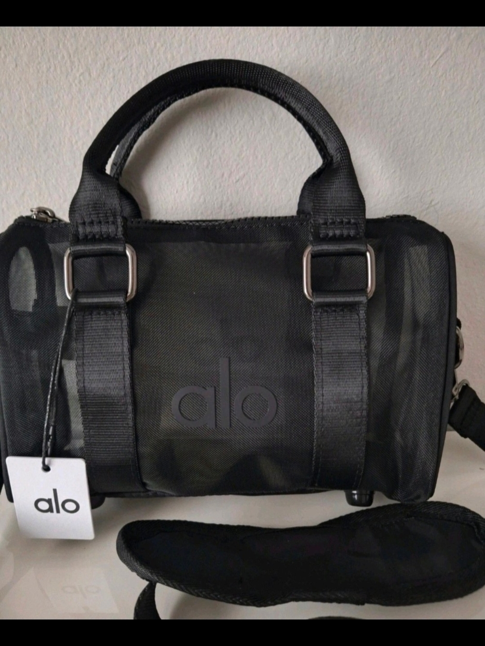 ALO Yoga Mini Sheer Duffle Bag Black